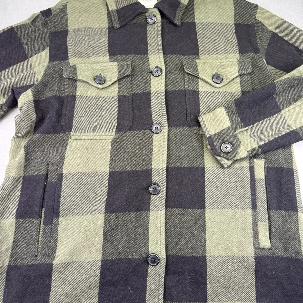 Lucky Brand NWT Shacket‎ Womens XL Green Black Plaid Flannel Oversized Pockets